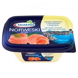 Сир плавлений пастоподібний Норвезький смак з лососем та кропом 150г ТМ Мlekpol 