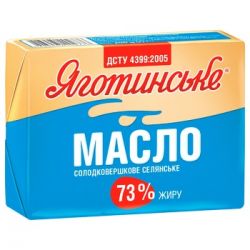 Масло солодковершкове екстра 73% 180г ТМ Яготинське
