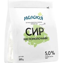 Сир кисломолочний 5% 350г ТМ Молокія