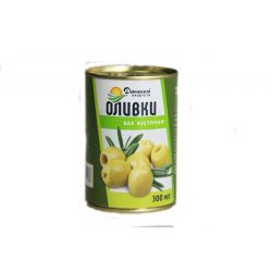 Оливки зелені без кісточки 280мл ж/б ТМ Domashni Produkty