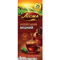 Чай чорний Індійський міцний 25пакетів ТМ Лісма 