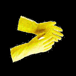 Рукавиці з латексу господарські жовті 