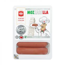 Сосиски з сиром Mozzarella в.с 0,285г ТМ М'ясна гільдія 