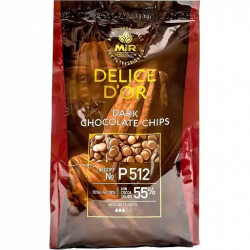 Шоколад чорний Delice D'or chips 2.5кг ТМ MIR