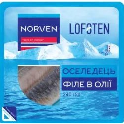 Оселедець філе в олії 500г ТМ Norven