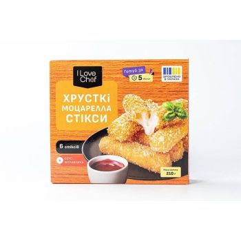 Хрусткі Моцарелла стікси з соусом журавлина 210г ТМ I Love Chef 