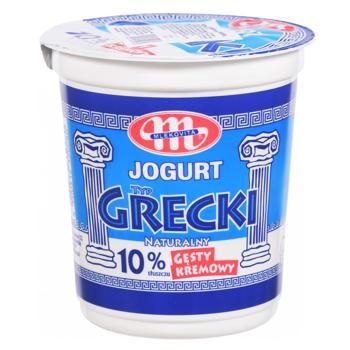 Йогурт грецький 10% 400г ТМ Млековіта