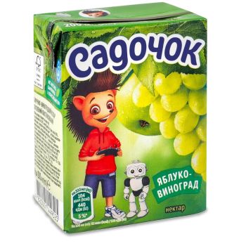 Сік яблучно виноградний 200мл ТМ Садочок