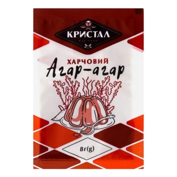 Агар агар харчовий 8г ТМ Кристал