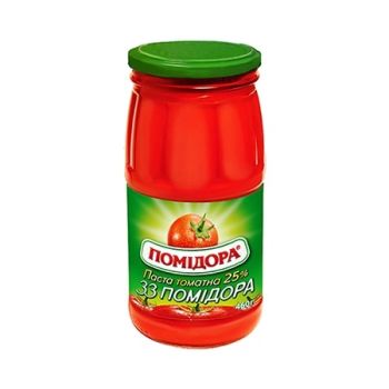 Томатна паста 25% 460г ТМ 33 Помідора
