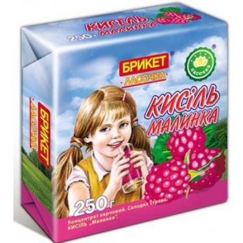 Кисіль брикет малинка 160г ТМ Ласочка