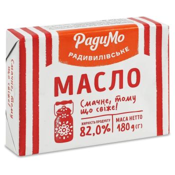 Масло Екстра 82% 180г ТМ Радимо