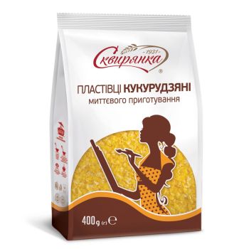 Пластівці кукурудзяні 400г ТМ Сквирянка