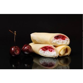 Млинці з сиром кисломолочним і вишнями 1кг ТМ Смакота