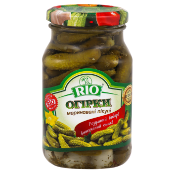 Огірки пікулі мариновані 255г ТМ РІО  